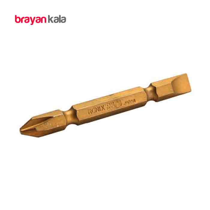 عکس اصلی سری پیچ گوشتی یکسرچهارسو یکسر دوسو تیتانیوم 65 میلی متر رونیکس RH-5410